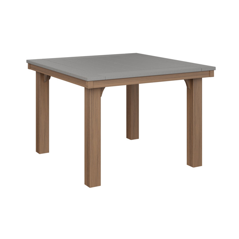 Homestead Outdoor Square Dining Table, Antique Mahogany, Smoke Gray