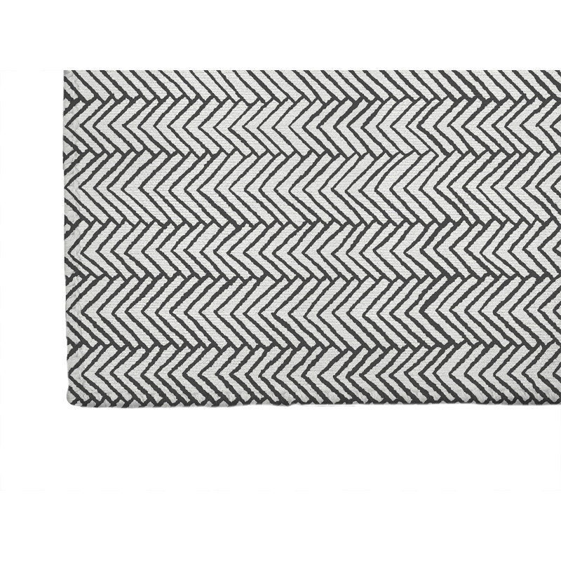 Chevron Snug Activity Mat, Rectangle 4' x 6', Ivory/Charcoal