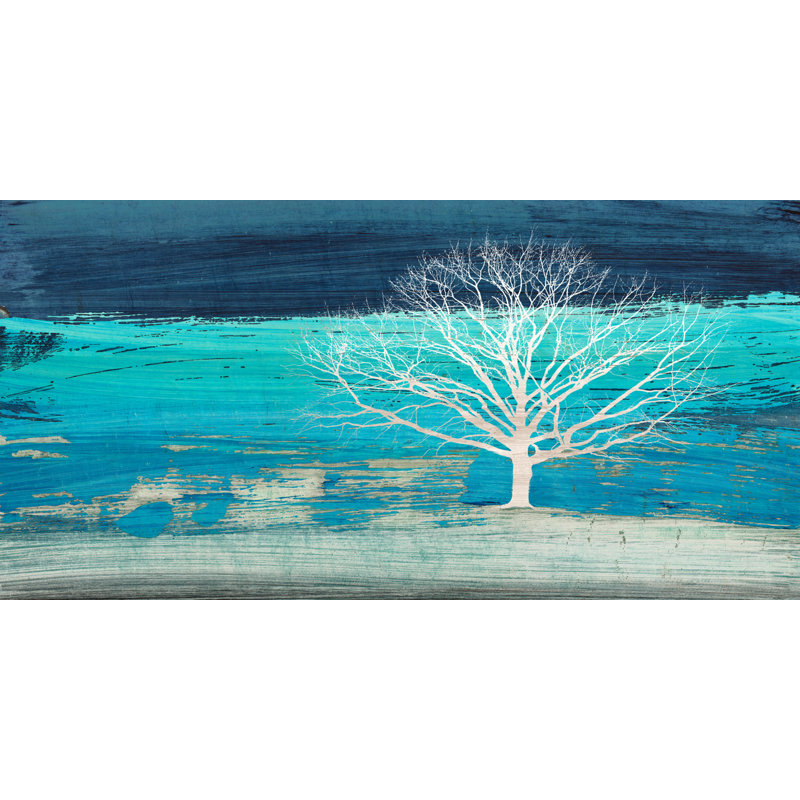Treescape 3, Azure by Alessio Aprile - No Frame Painting on Canvas, 50cm H x 100cm W x 4cm D
