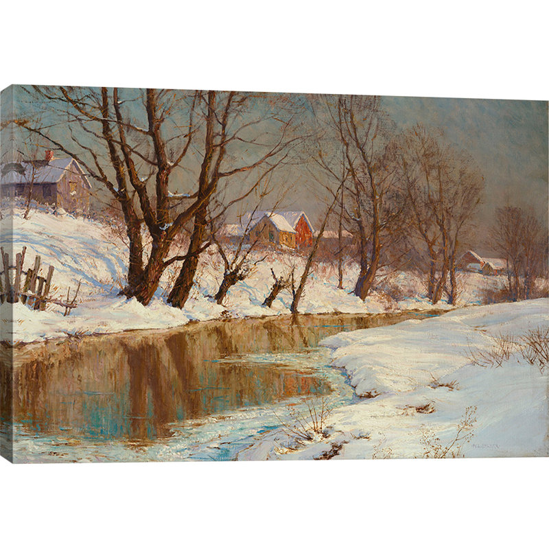 «Winter Morning», impression sur toile, H 26 po x l 40 po x P 1,5 po, Pas de tapis, Toile tendue