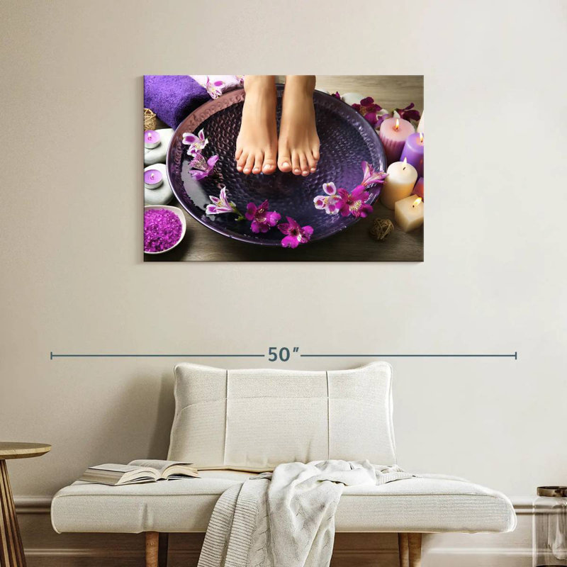 Spa relaxant pour les pieds lavande, H 24 po x l 36 po