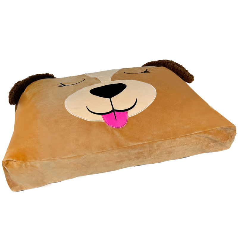 Lit pour animal de compagnie dans une boîte: bonbon le chien beige - moyen, 2,5 po H x 30 po L x 20 po P