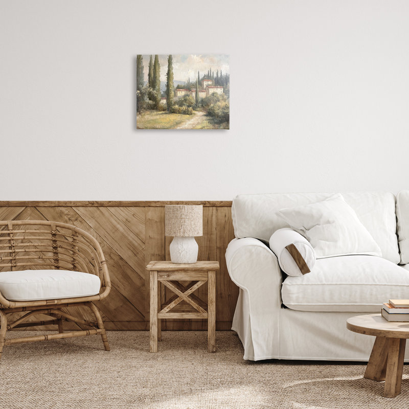 Villa cachée dans une toile, conception de Petal Prints Design, H 16 po x l 20 po
