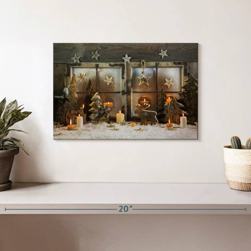 Christmas Window, 8" H x 12" W