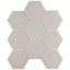 Metro Super 4" Hex Glossy Black 10" x 11-1/2" Porcelain Mosaic Tile