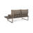 Khaki Aluminium Right Arm Seater - Modern Choice. 65In. Product Depth, 30.86In. Width, 26.84In. Height, 42.86Lb Elegant Seating Solution. 42.86Lb. Weight