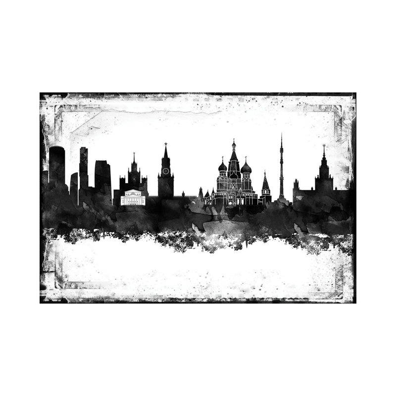 Moscow Film by WallDecorAddict - Wrapped Canvas Gallery-Wrapped Canvas Giclée, 45.72cm H x 45.72cm W x 1.905cm D