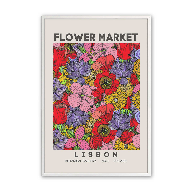 «Lisbon in Bloom», impression, H 17 po x l 13 po, Blanc opaque