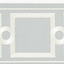 Merchante Embroidered Tape Cotton Blend Fabric, Rain