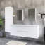 Ensemble de meuble-lavabo double 60 po avec plateau en résine 60 po-1452762254
