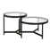 Quentin (Set of Two) Glass And Steel Round Nested Coffee Tables