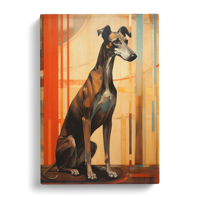 Greyhound No.3 - No Frame Print, 76cm H x 50cm W x 3cm D