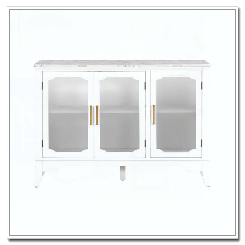 Armoire de rangement 3 portes, Blanc ancien