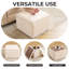 Repose-pieds cubique avec rangement, repose-pieds multifonctionnel, beige-510085690-510085691