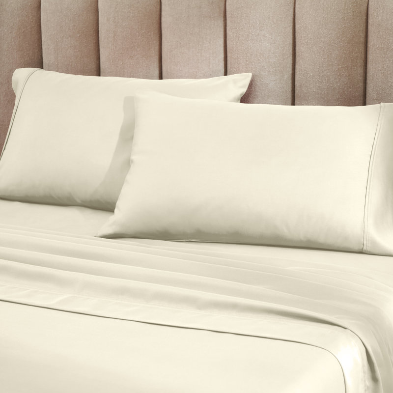 Taies d'oreiller supérieures en mélange de coton infroissable à densité de tissage 1200 fils Superior, Très grand lit