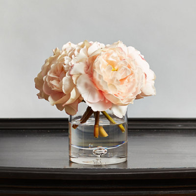 Arrangement floral pivoine dans un vase Blush Real Touch