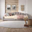 Queen-Sized Upholstered Daybed with Silver Nailhead Accents-1797355702