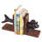 Airplane Metal and Wood Non Skid Bookends