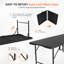 4 Ft Black Plastic Rectangular Folding Table