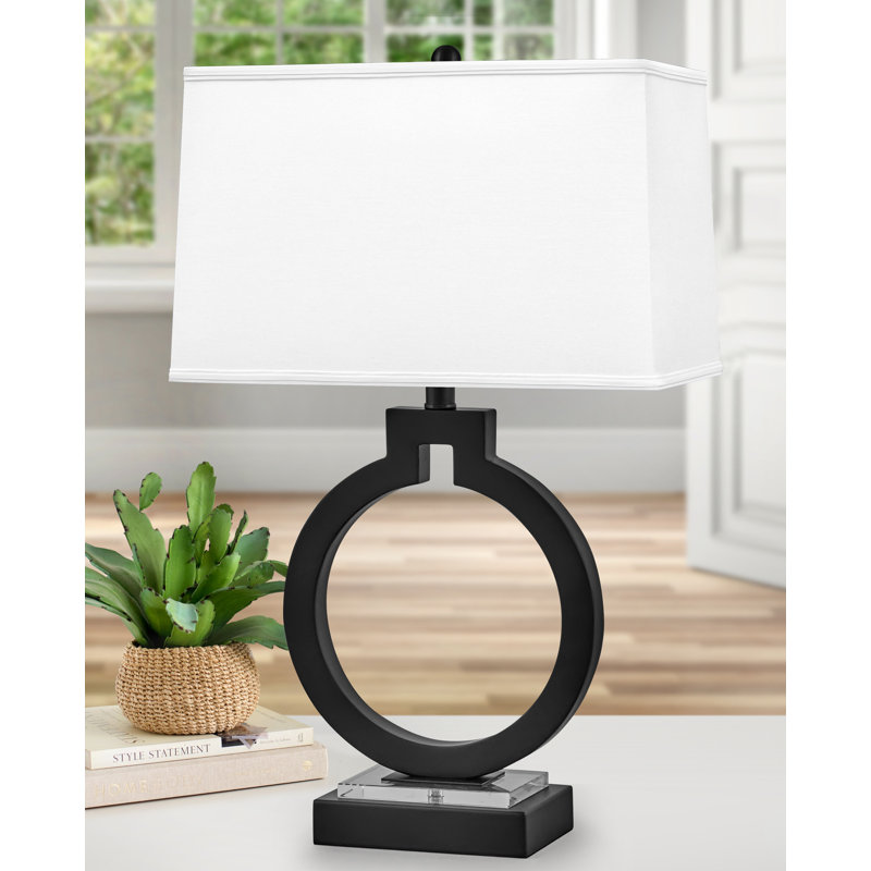Chaive Matte Black 28" Matte Black Table Lamp, Black