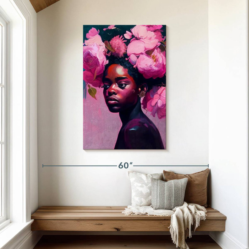 Portrait de pivoine africaine Leisha, H 45 po x l 30 po