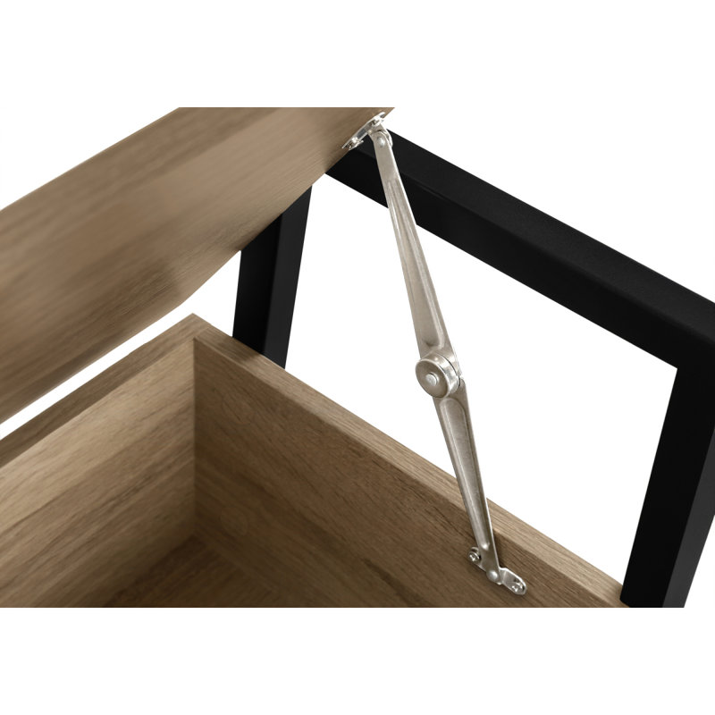 Bench, Entryway, Hallway, Storage, 42" Rectangular,  Laminate,  Metal, Contemporary, Modern, Dark Taupe