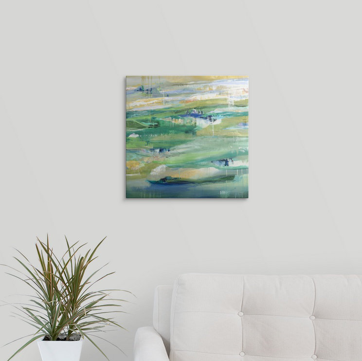 «Martins Greenway» par Jill Martin, reproduction d'art, H 35 po x l 35 po x P 1,5 po, Toile