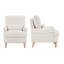 Fauteuil d'appoint Rickon de style ferme, avec coussin lombaire, fauteuil rembourré pour salon, chambre à coucher, bureau à domicile (ensemble de 2)-131402064