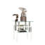 Mobilier de table carré en verre trempé Modern Living, transparent / blanc, L 18,16 po x l 18,16 po H 20,5 po, capacité de 150 lb, facile à assembler et à nettoyer soigneusement et efficacement / blanc-200425606