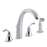 Forte® 4-Hole Kitchen Sink Faucet with 7-3/4" Spout, Matching Finish Sidespray