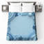 Couvre-lit matelassé à motif floral bleu abstrait toutes tailles-126293818
