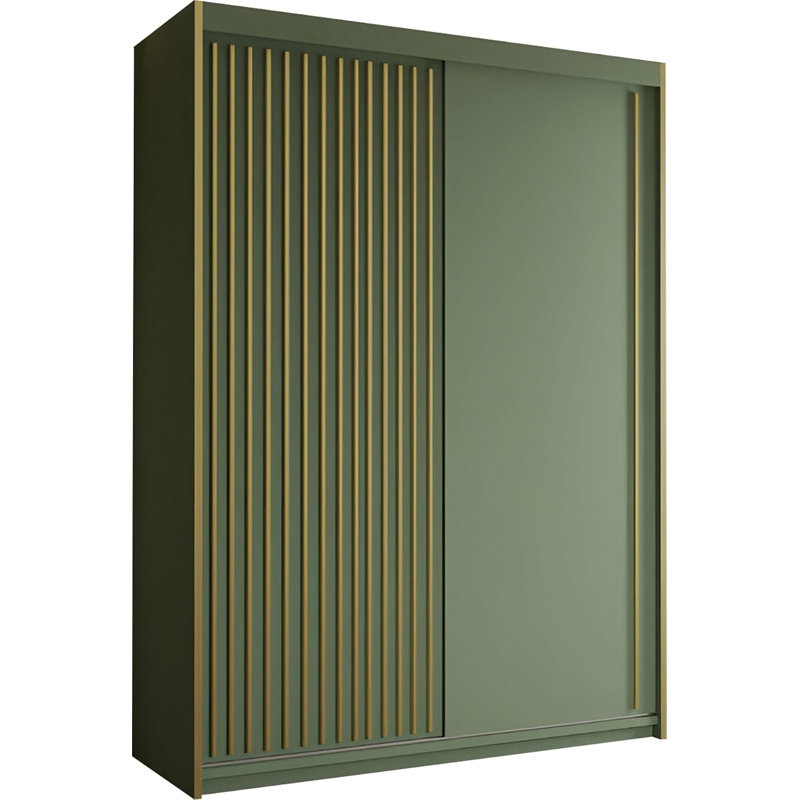 2 Door Laminate Wardrobe, 217 cm H x 150 cm W x 62 cm D