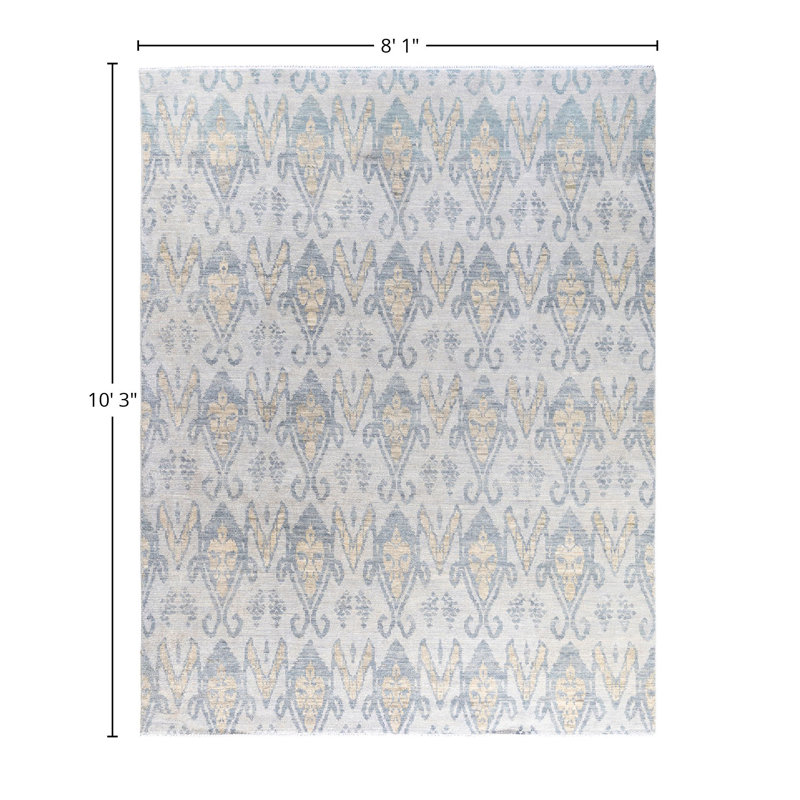 Overdyed One-of-a-Kind Rectangle 8'1" X 10'3" Hand Knotted Area Rug