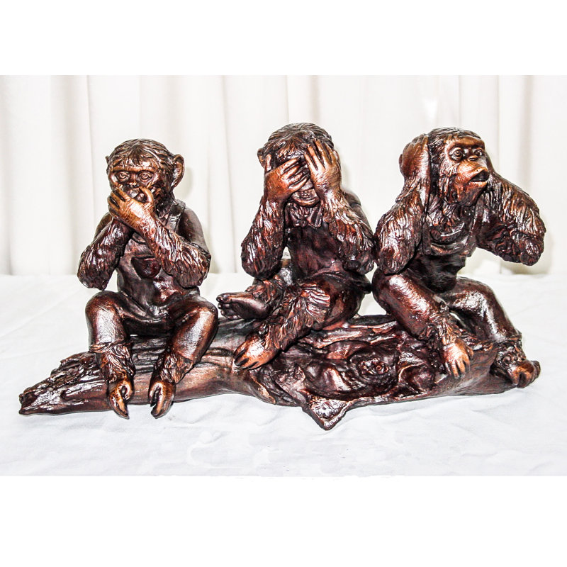 Figurine trois singes en bronze Worthington