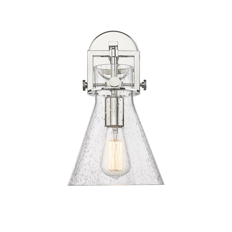 Skokie Armed Sconce, Seedy, Polished Nickel