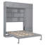 Grand lit escamotable mural grand format avec armoires supérieures, tablette-1762452191