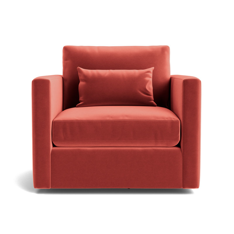 Haywood Full Swivel Chair, Performance Velvet - Sienna