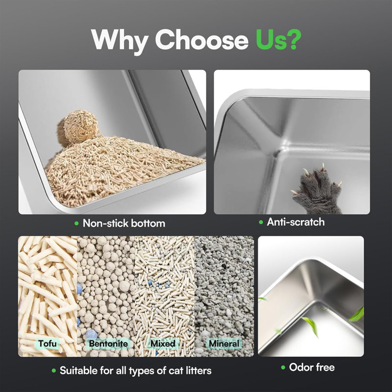 Go Fresh - Stainless Steel Cat Litter Pan
