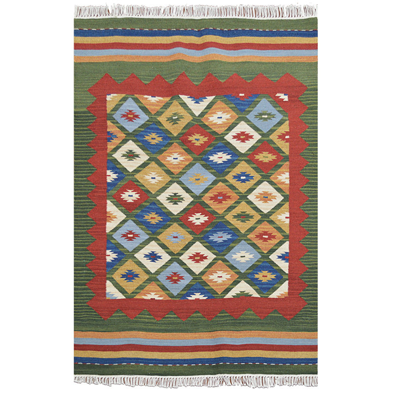 Southwestern Wool Hand Woven Area Rug, Rectangle 170 x 230cm