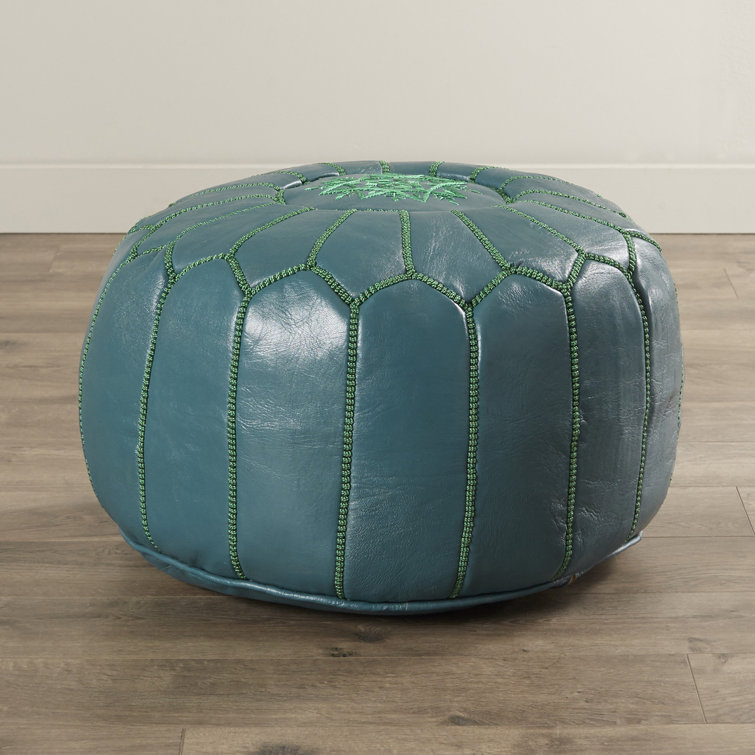 Cherise Moroccan Leather Pouf