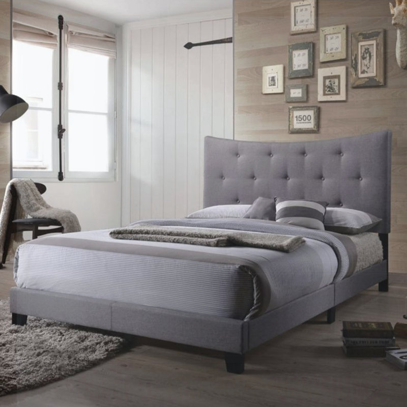  Samos Gray Fabric Queen Bed