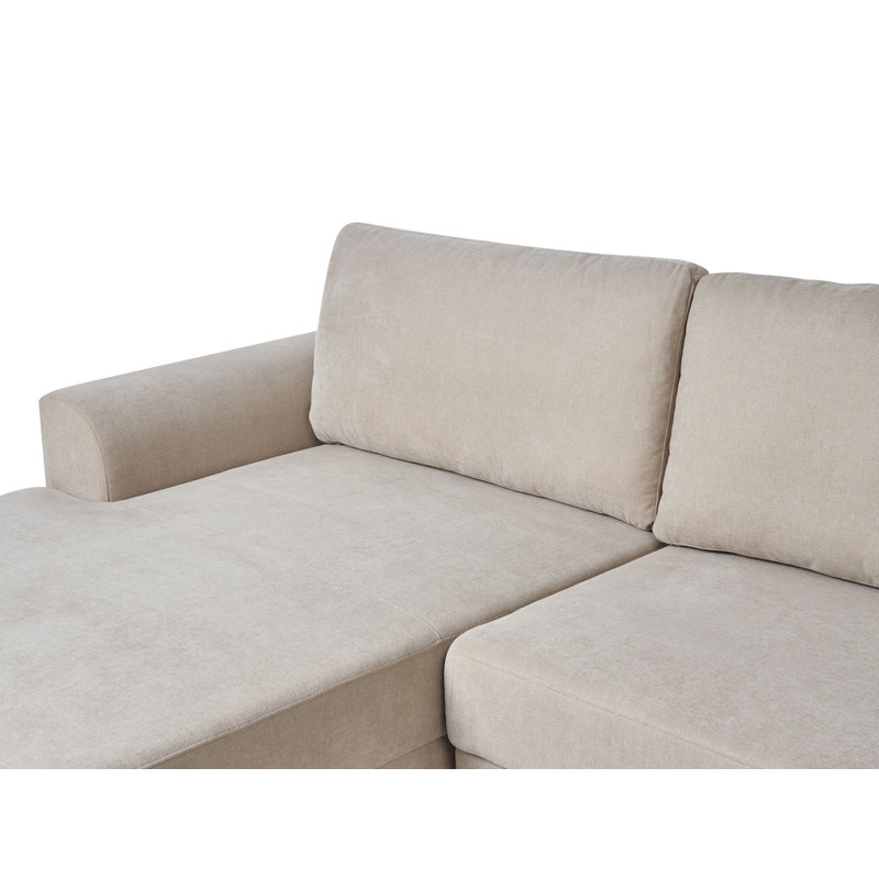 3 Seater Sofa Bed, Beige, Right Hand Facing