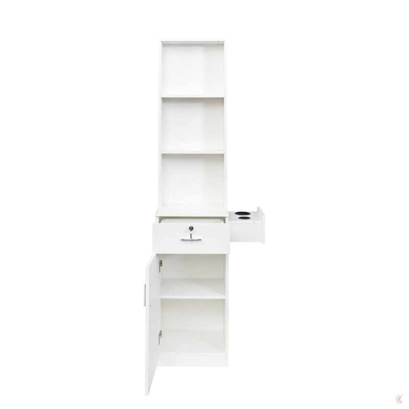 Modern Simple Hair Desk, Multi-Layer Storage, Large Storage Space, White
