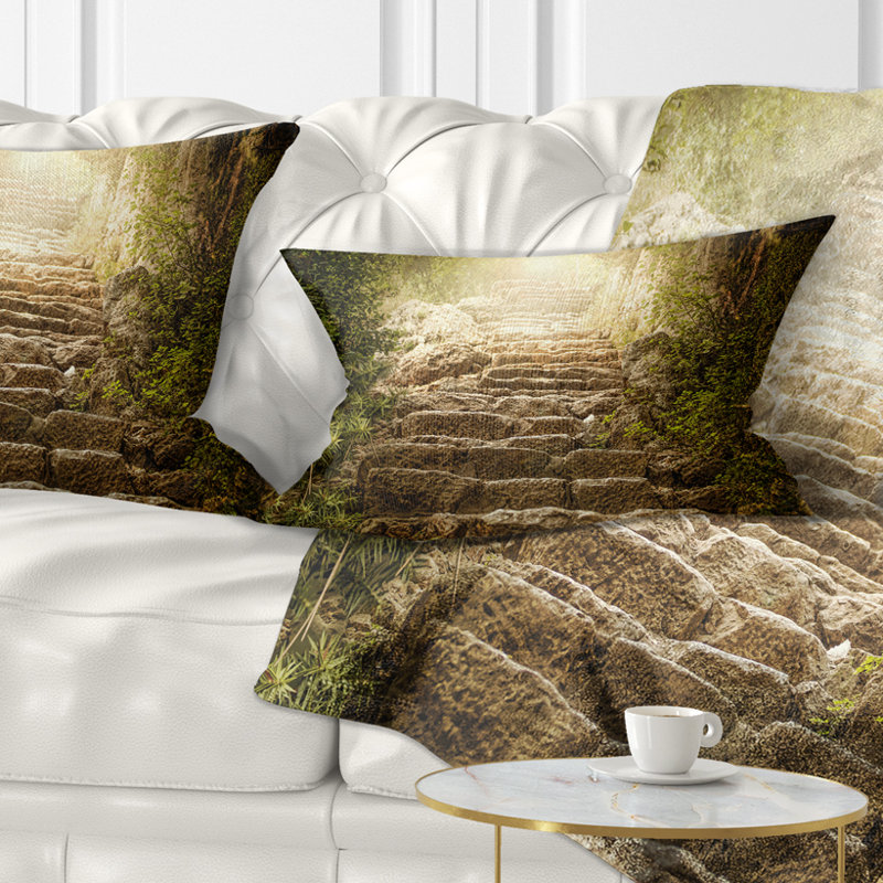 Landscape Holy Light and Upstairs Printed Lumbar Pillow