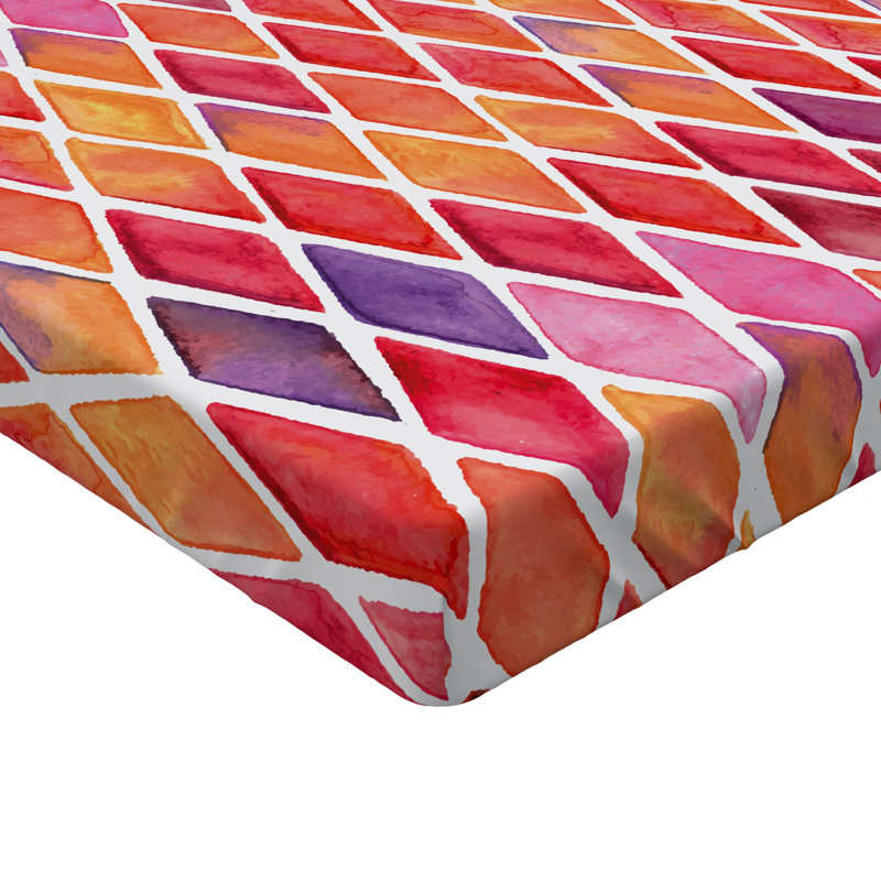 Microfiber Geometric Fitted Sheet, Twin XL Fitted Sheet