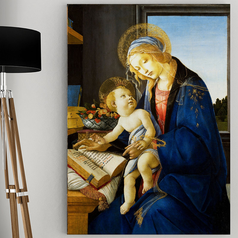 " The Madonna " by Sandro Botticelli, 32" H x 48" W x 1.5" D