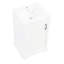 Meuble-lavabo blanc de 20 po avec lavabo, porte à fermeture douce, rangement, poignée noire, simple autoportant, moderne avec support de rangement, tablette réglable, finition peinte