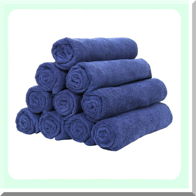 UltraDry Microfiber Gym Towels - Pack of 12, Soft & Lightweight, Quick Dry, Hotel Quality, Sweat Absorbent, Perfect for Workout, Yoga, Spa, Bathroom, 16x27 in, Navy
