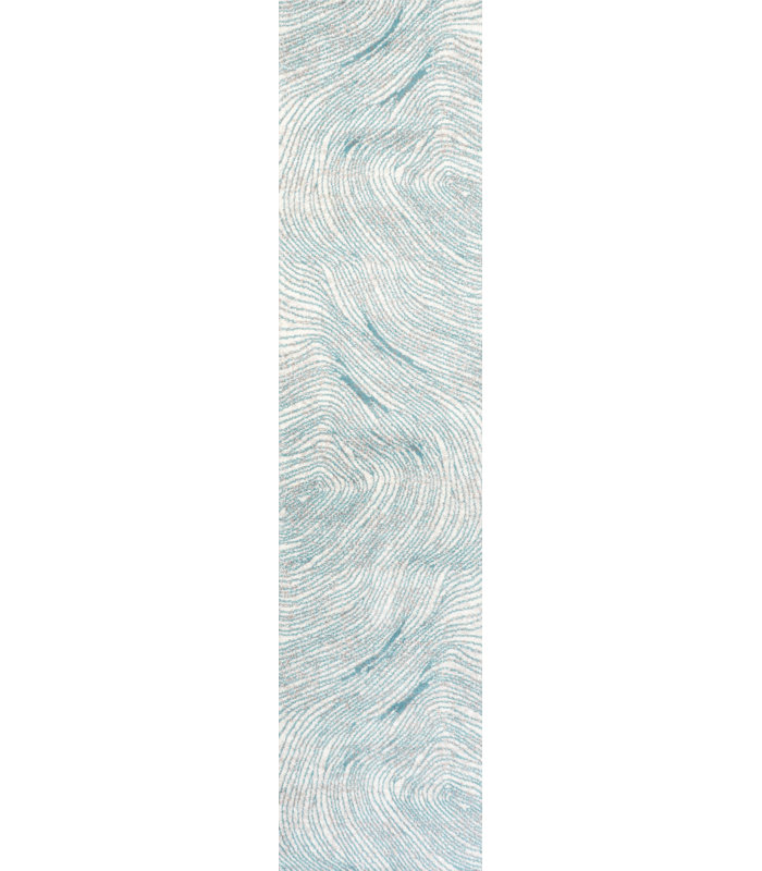 Tapis ivoire / bleu Amdrea, Tapis de couloir 2 pi x 8 pi