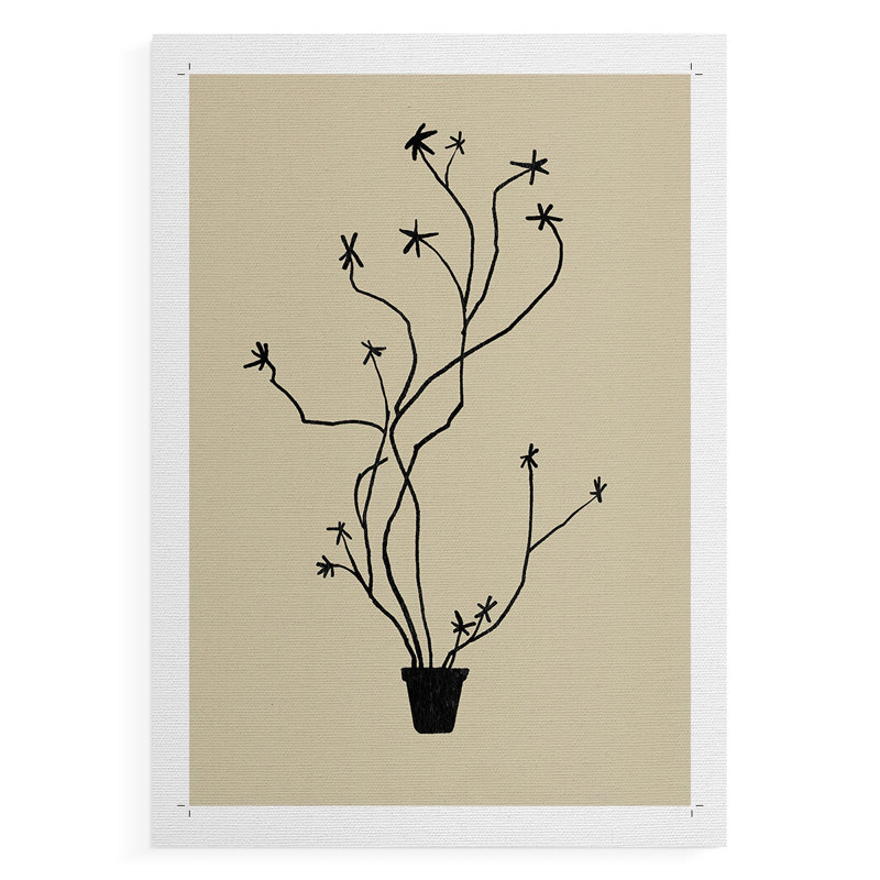 Spring Sprig Vase II - Impression sur toile seulement - NON-CADRE, H 12 po x l 8 po